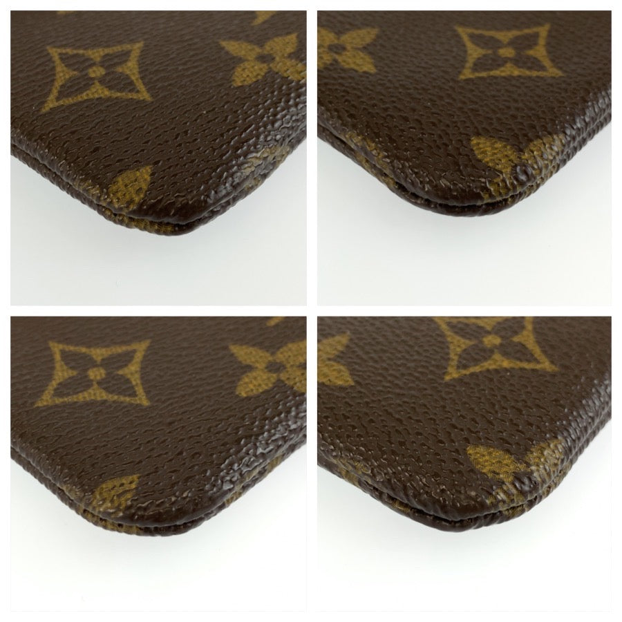 LOUIS VUITTON ルイヴィトン モノグラム ポシェット クレ ブラウン ゴールド金具 PVC M62650 キーケース コインケース メンズ B25