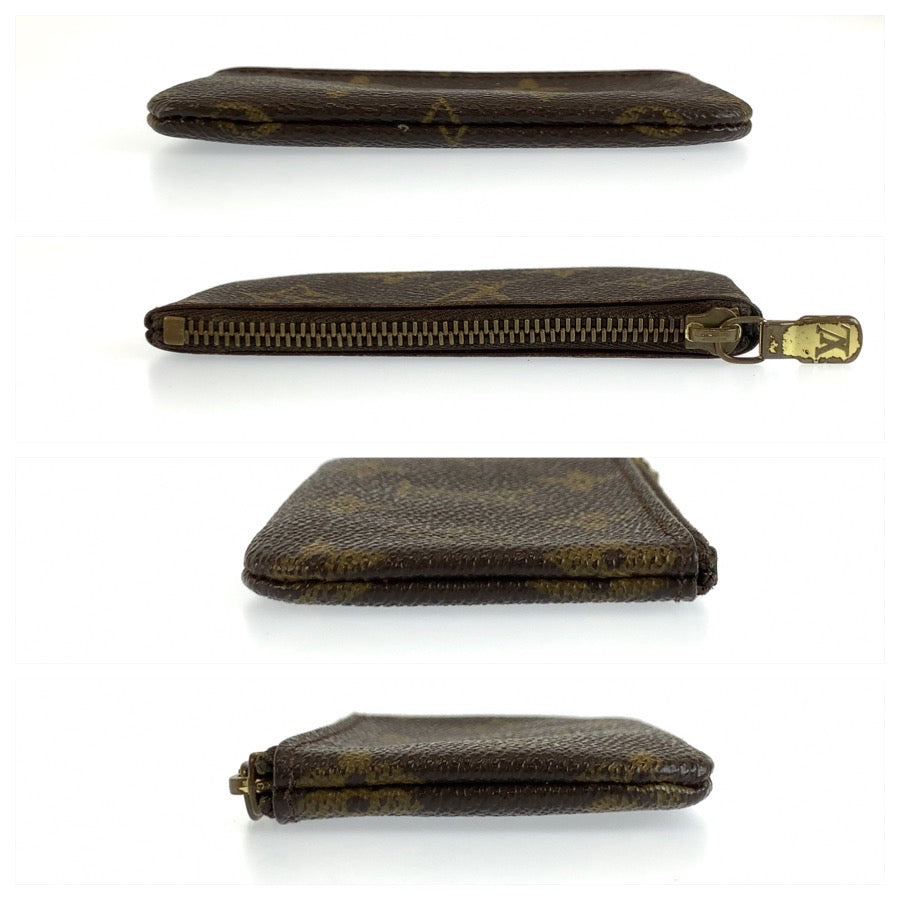 LOUIS VUITTON ルイヴィトン モノグラム ポシェット クレ ブラウン ゴールド金具 PVC M62650 キーケース コインケース メンズ B25
