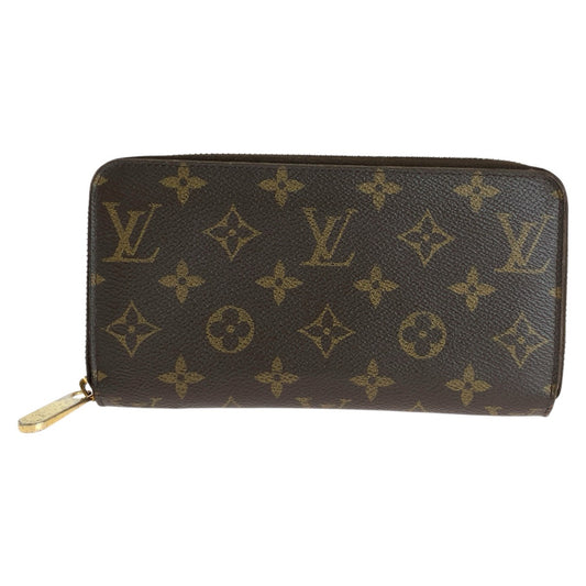 LOUIS VUITTON ルイヴィトン モノグラム ジッピーウォレット ブラウン ローズバレリーヌ ゴールド金具 PVC M41894 長財布 ロングウォレット レディース AB38