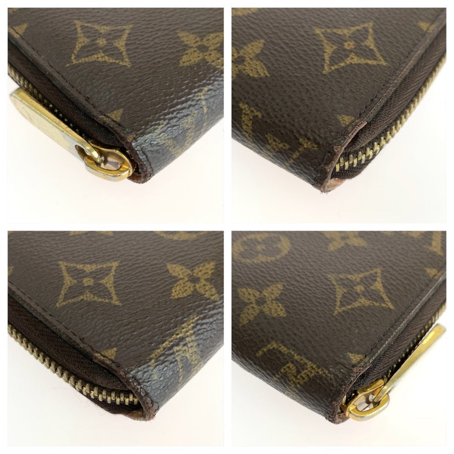 LOUIS VUITTON ルイヴィトン モノグラム ジッピーウォレット ブラウン ローズバレリーヌ ゴールド金具 PVC M41894 長財布 ロングウォレット レディース AB38