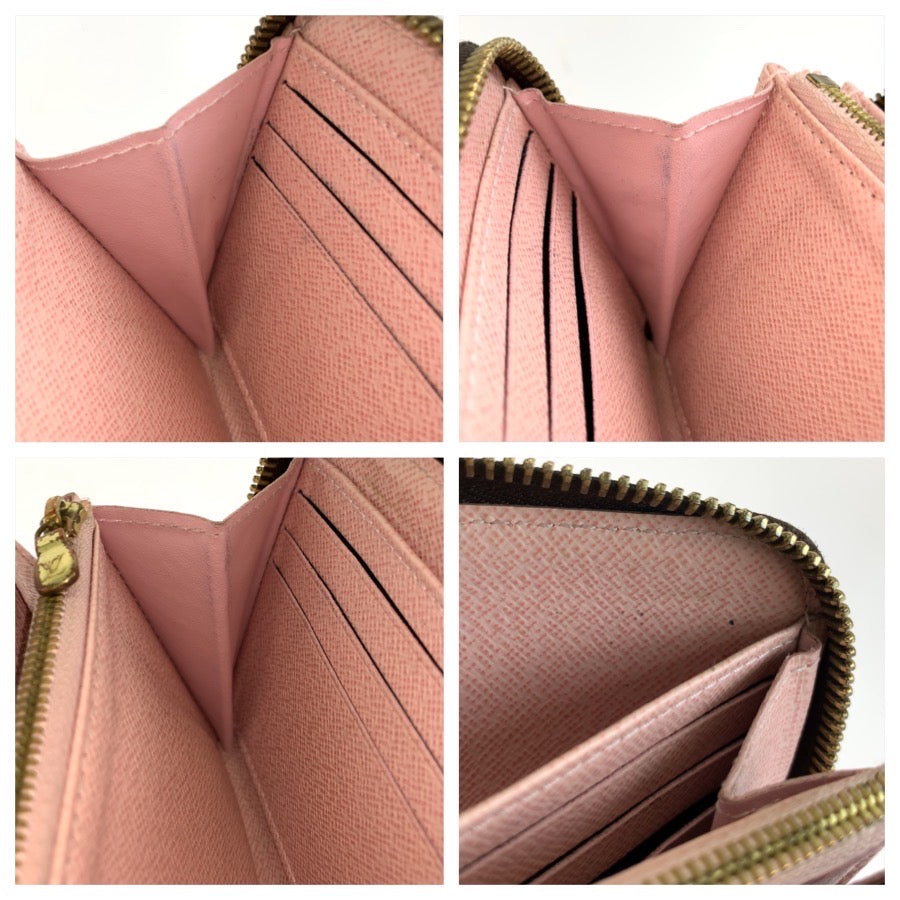 LOUIS VUITTON ルイヴィトン モノグラム ジッピーウォレット ブラウン ローズバレリーヌ ゴールド金具 PVC M41894 長財布 ロングウォレット レディース AB38
