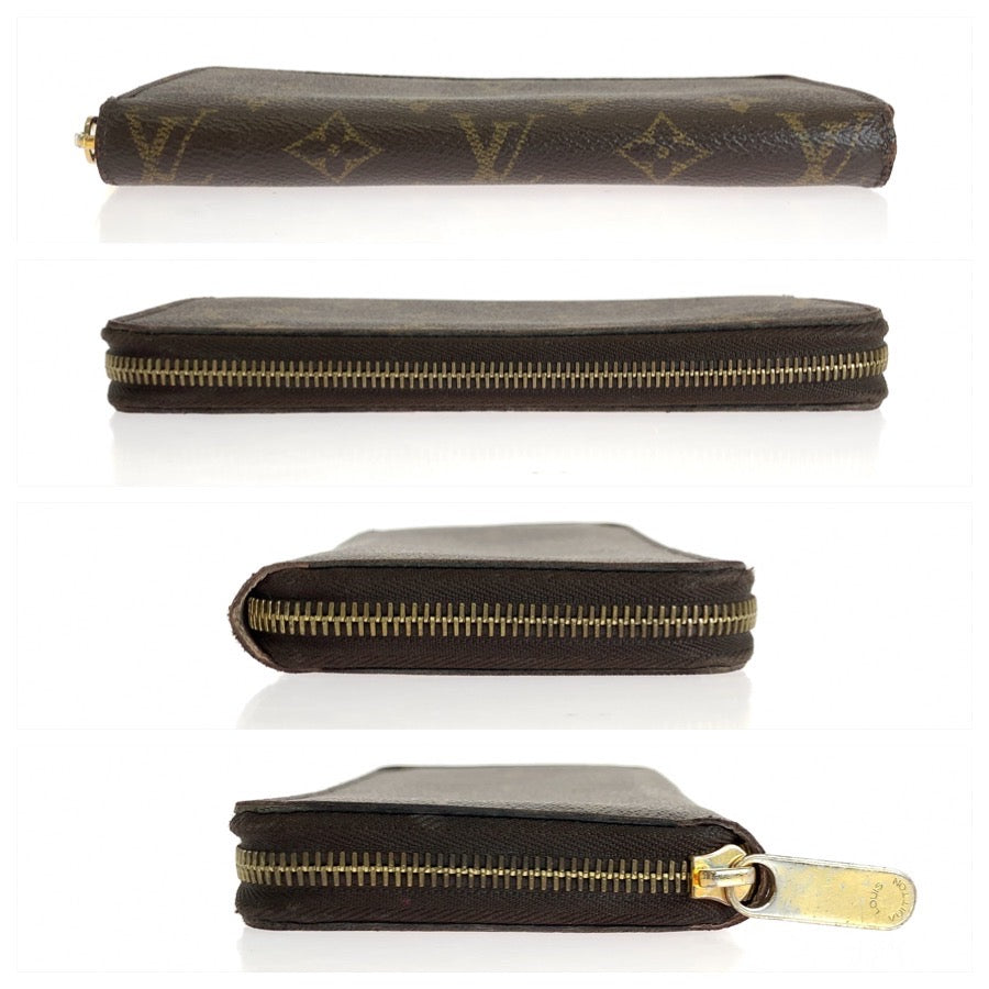 LOUIS VUITTON ルイヴィトン モノグラム ジッピーウォレット ブラウン ローズバレリーヌ ゴールド金具 PVC M41894 長財布 ロングウォレット レディース AB38