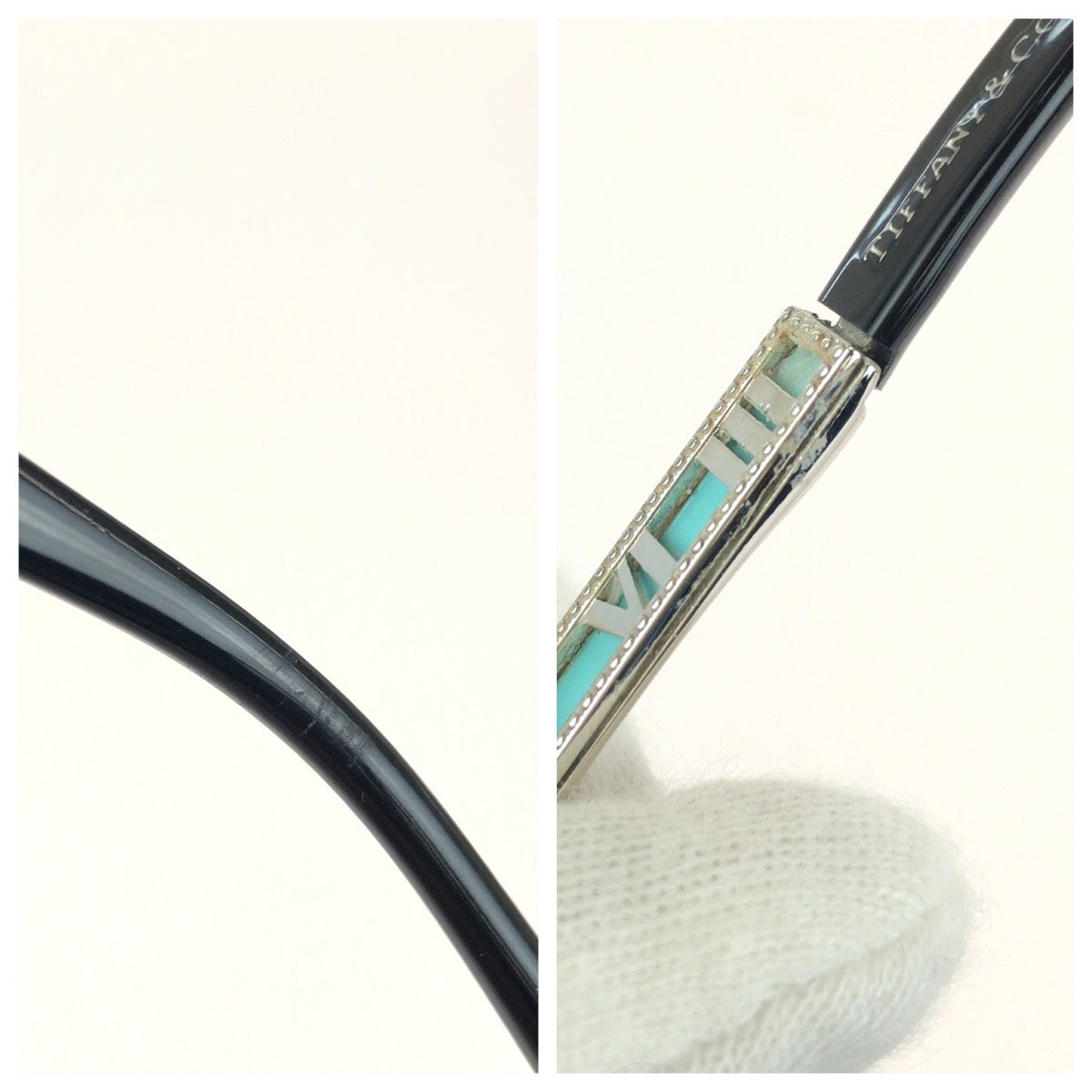 TIFFANY&Co. ティファニー アトラス サイズ56□16 140 2N ブルー ブラック シルバー金具 プラスチック / メタル / エナメル TF 4097 8001/9S サングラス フォックス レディース AB28