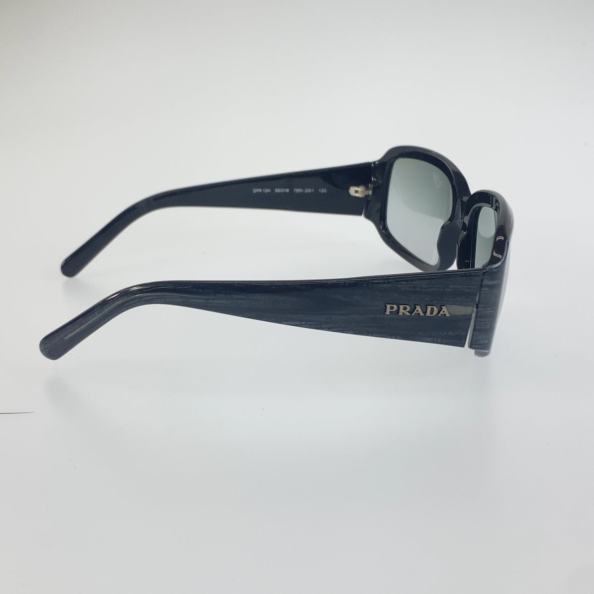 PRADA プラダ ロゴ マーブル グレー プラスチック サングラス スクエア メンズ ABP18