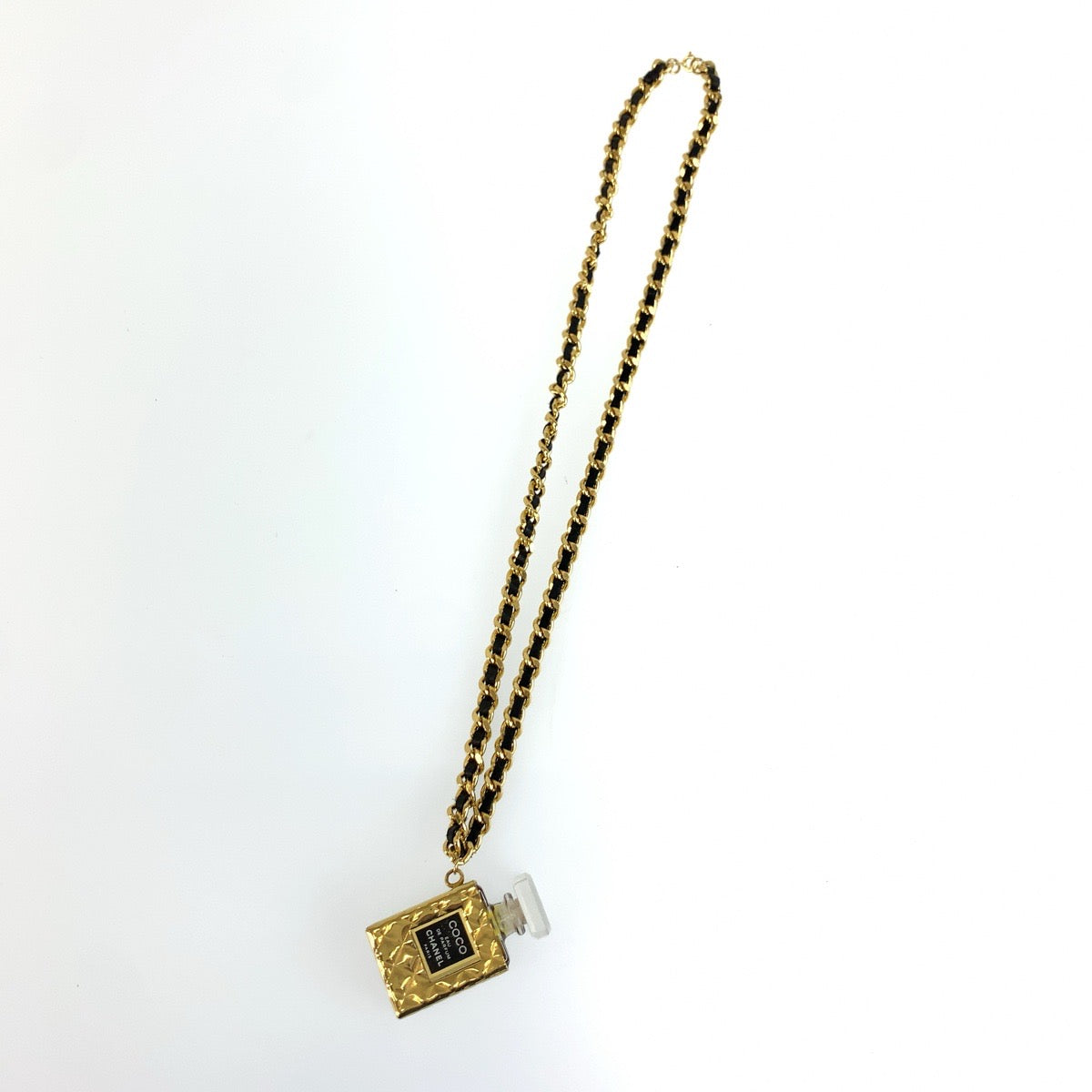 CHANEL シャネル パフュームボトル ゴールド ブラック メタル / プラスチック ネックレス レディース AB35