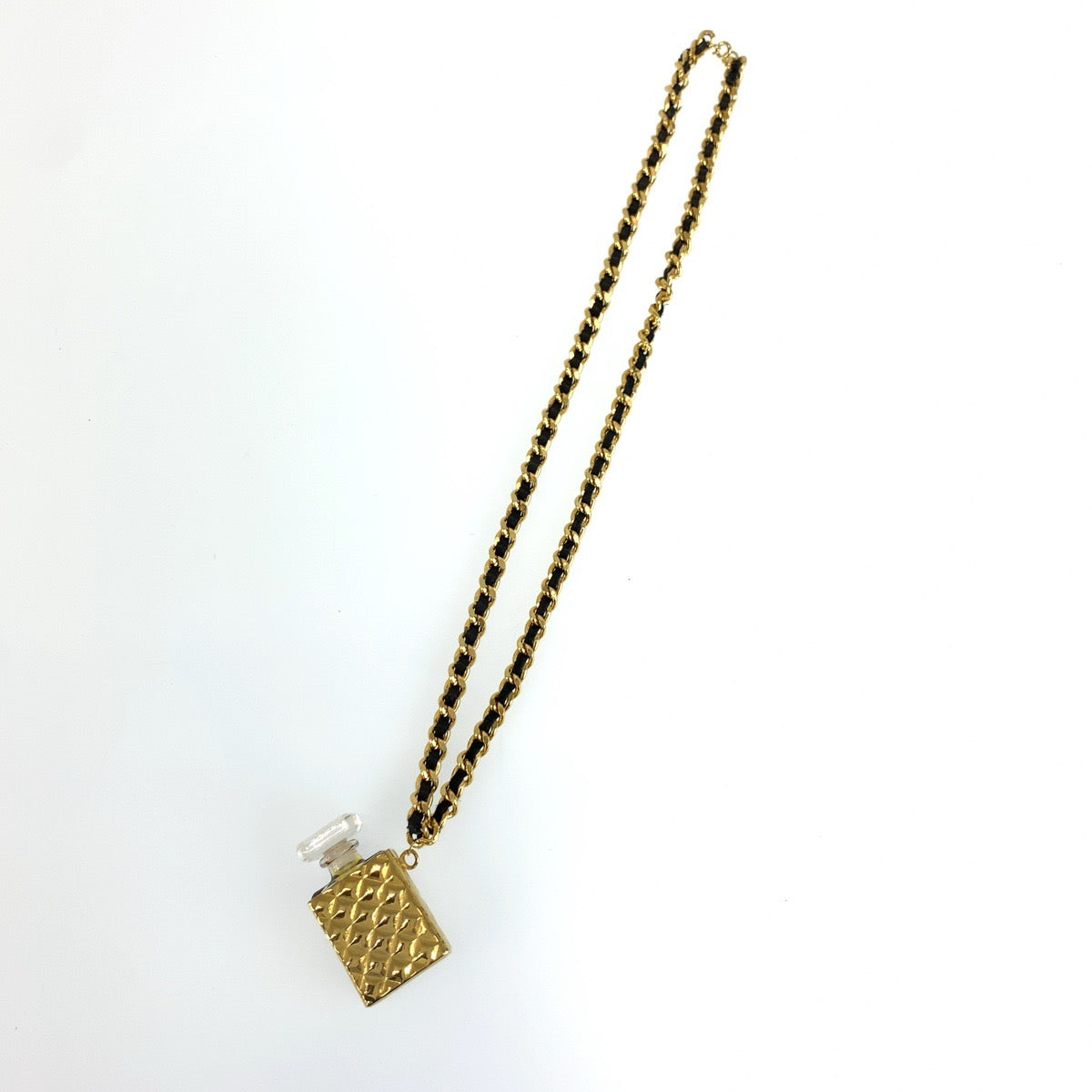 CHANEL シャネル パフュームボトル ゴールド ブラック メタル / プラスチック ネックレス レディース AB35