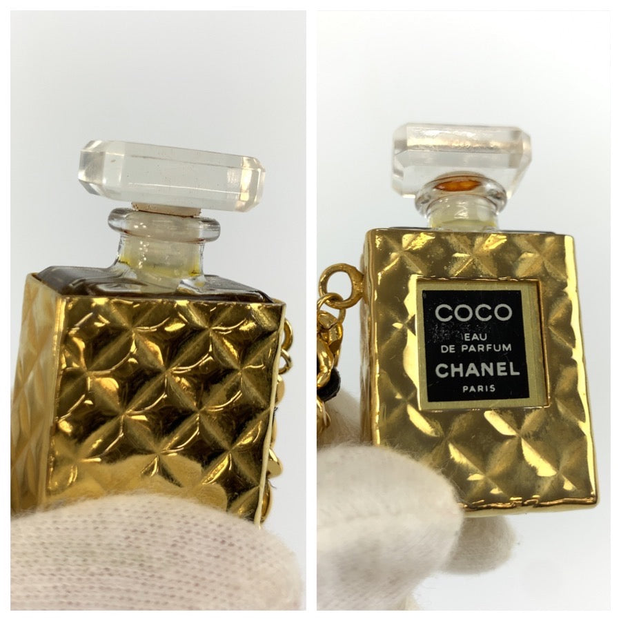 CHANEL シャネル パフュームボトル ゴールド ブラック メタル / プラスチック ネックレス レディース AB35