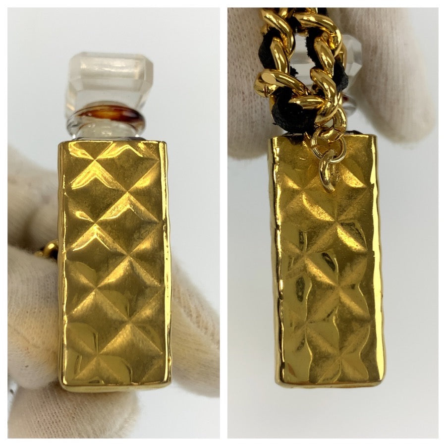 CHANEL シャネル パフュームボトル ゴールド ブラック メタル / プラスチック ネックレス レディース AB35
