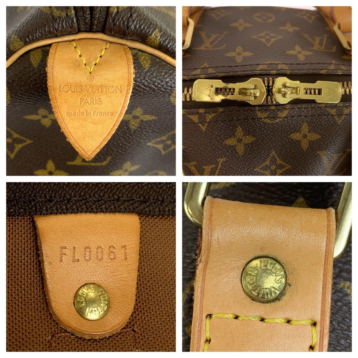 LOUIS VUITTON ルイヴィトン モノグラム キーポル50 ブラウン ゴールド金具 PVC / レザー M41426 ボストンバッグ 旅行バッグ 男女兼用 メンズ AB80