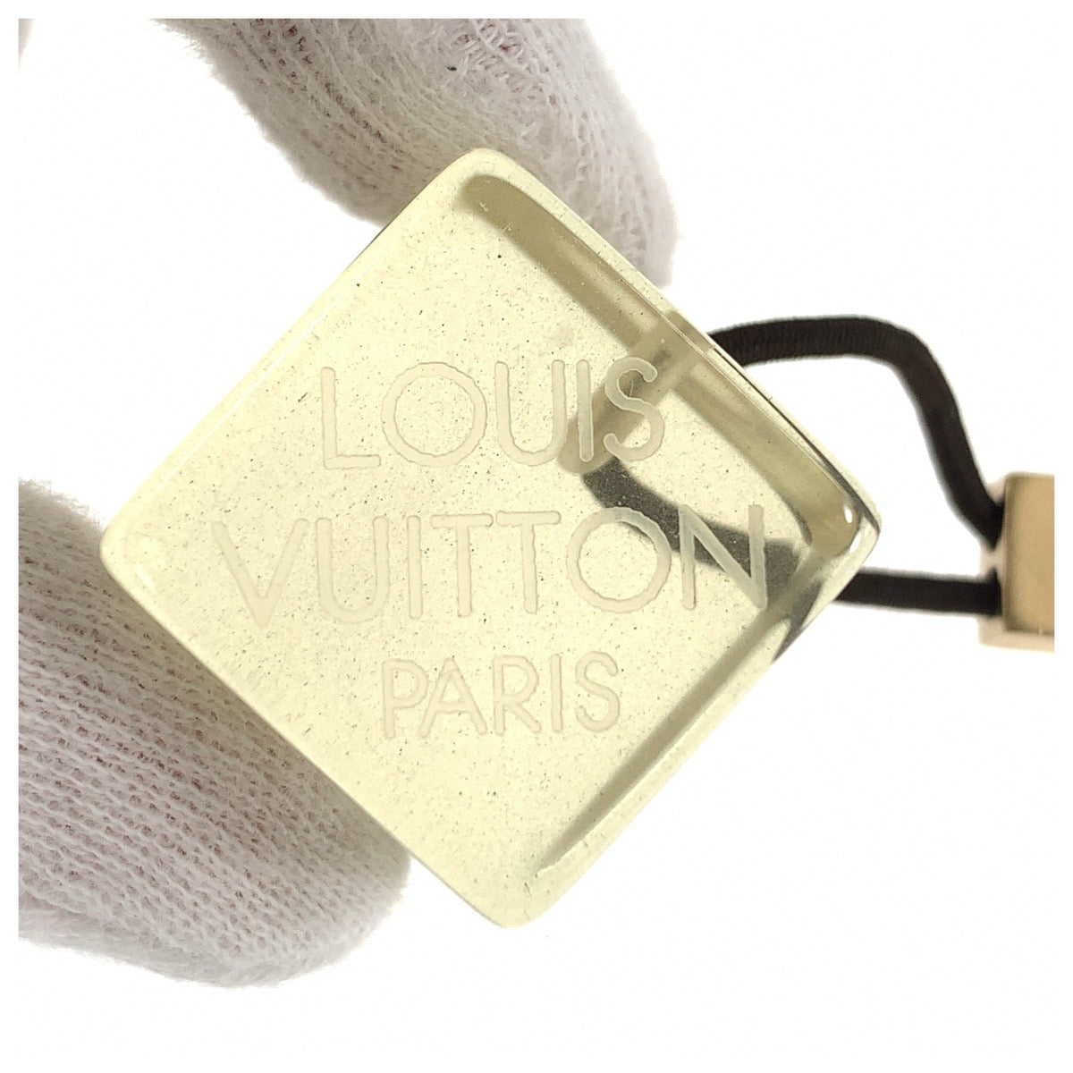 LOUIS VUITTON ルイヴィトン キューブ クリア プラスチック ヘアゴム ヘアアクセサリー レディース AB14