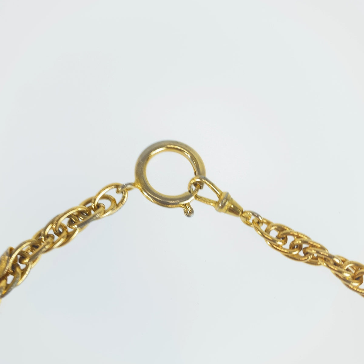 CHANEL シャネル ヴィンテージ マドモアゼル ロゴ ゴールド メタル ネックレス レディース AB80