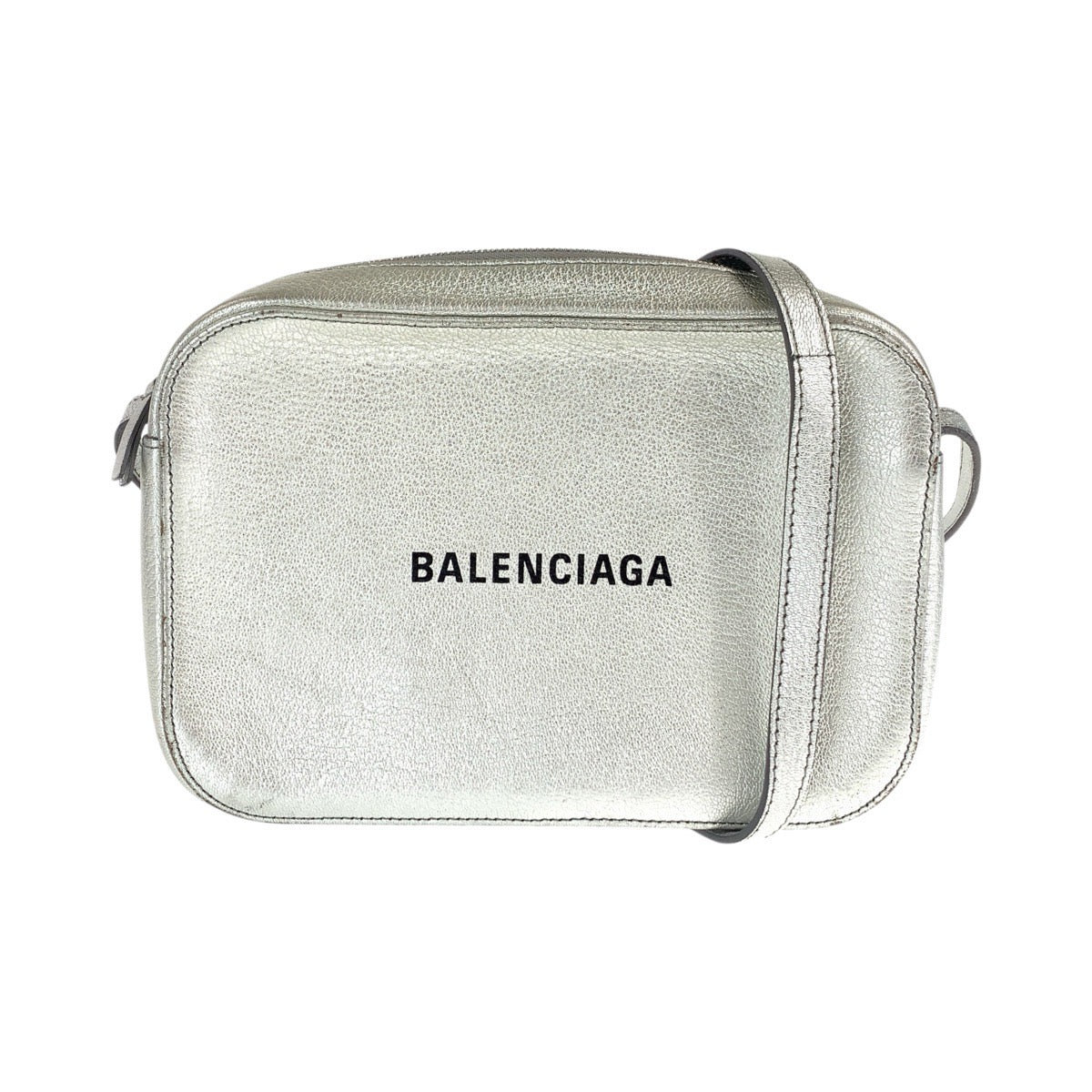 BALENCIAGA バレンシアガ エブリデイ カメラバッグ シルバー シルバー金具 レザー 552370 ショルダーバッグ ポシェット レディース AB42