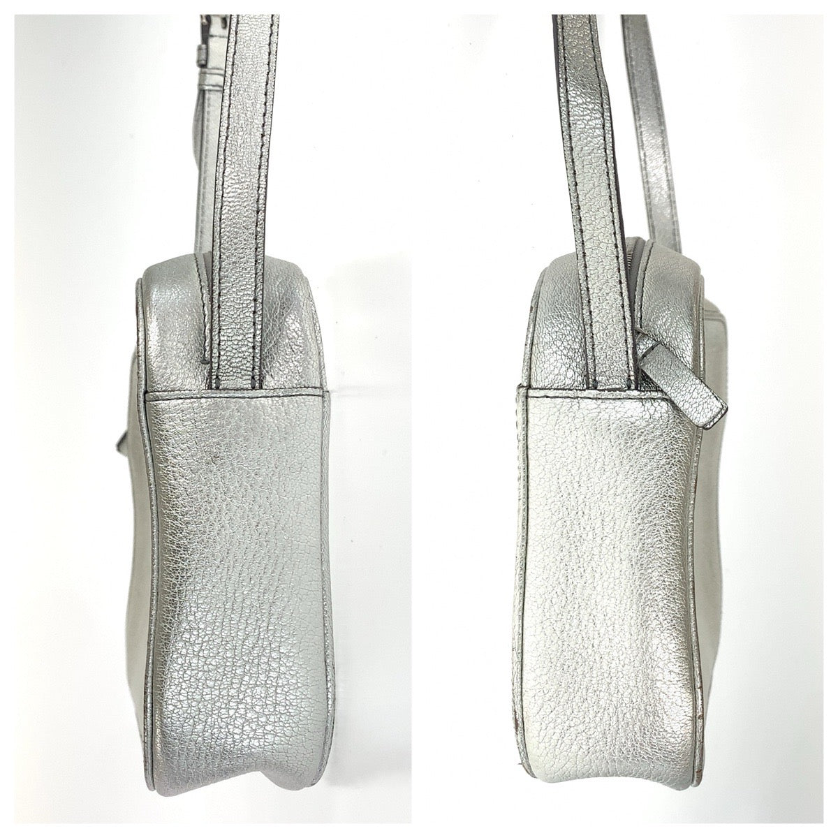 BALENCIAGA バレンシアガ エブリデイ カメラバッグ シルバー シルバー金具 レザー 552370 ショルダーバッグ ポシェット レディース AB42