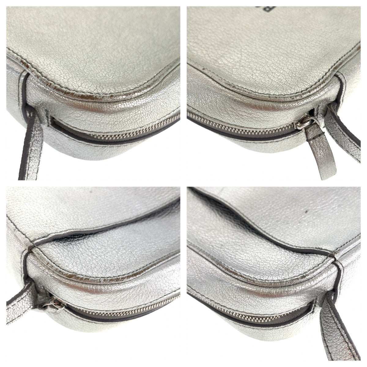 BALENCIAGA バレンシアガ エブリデイ カメラバッグ シルバー シルバー金具 レザー 552370 ショルダーバッグ ポシェット レディース AB42
