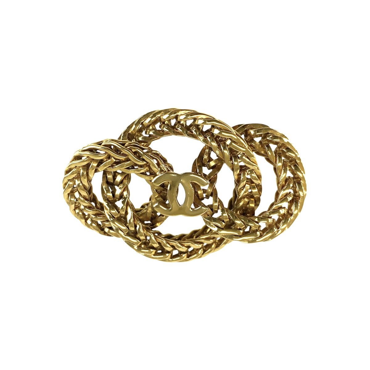 CHANEL シャネル ヴィンテージ ココマーク ゴールド メタル ブローチ レディース A60