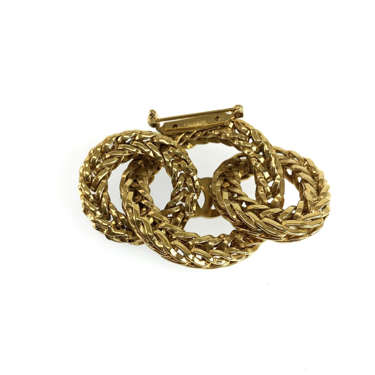CHANEL シャネル ヴィンテージ ココマーク ゴールド メタル ブローチ レディース A60
