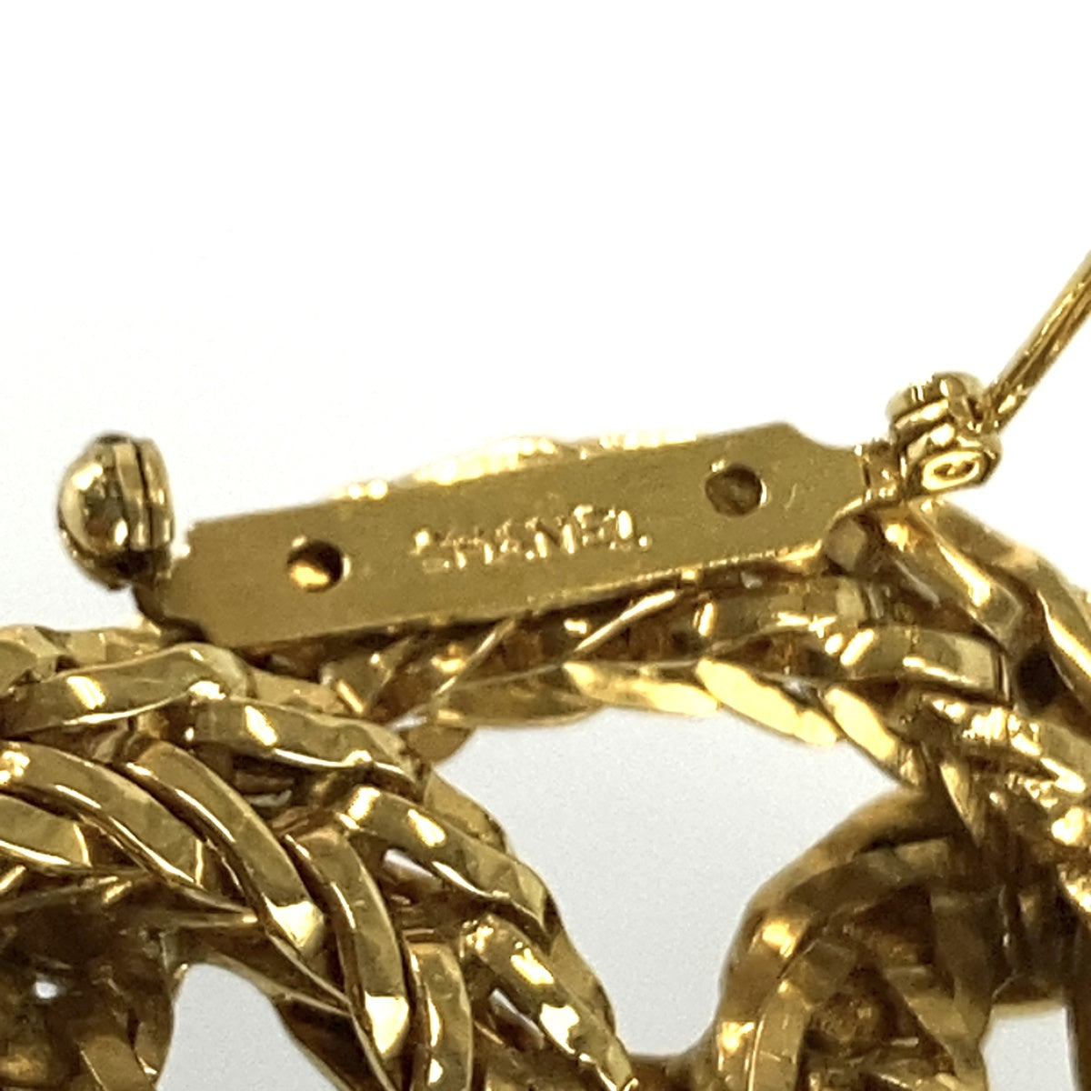 CHANEL シャネル ヴィンテージ ココマーク ゴールド メタル ブローチ レディース A60