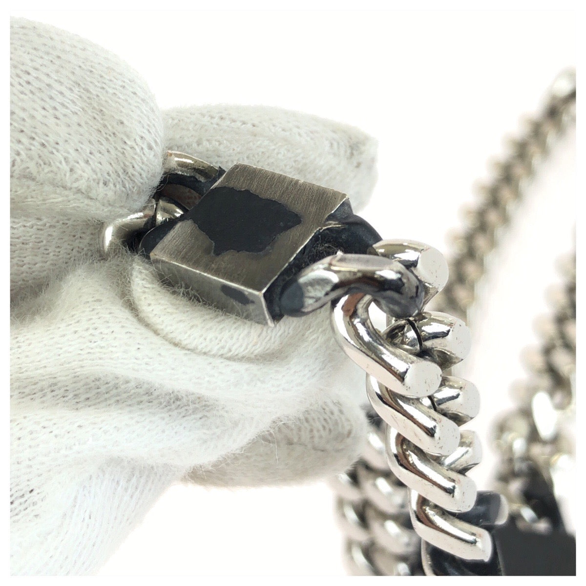 Givenchy ジバンシー 4G チェーン ブラック 黒 シルバー金具 真鍮 ネックレス 男女兼用 レディース AB28