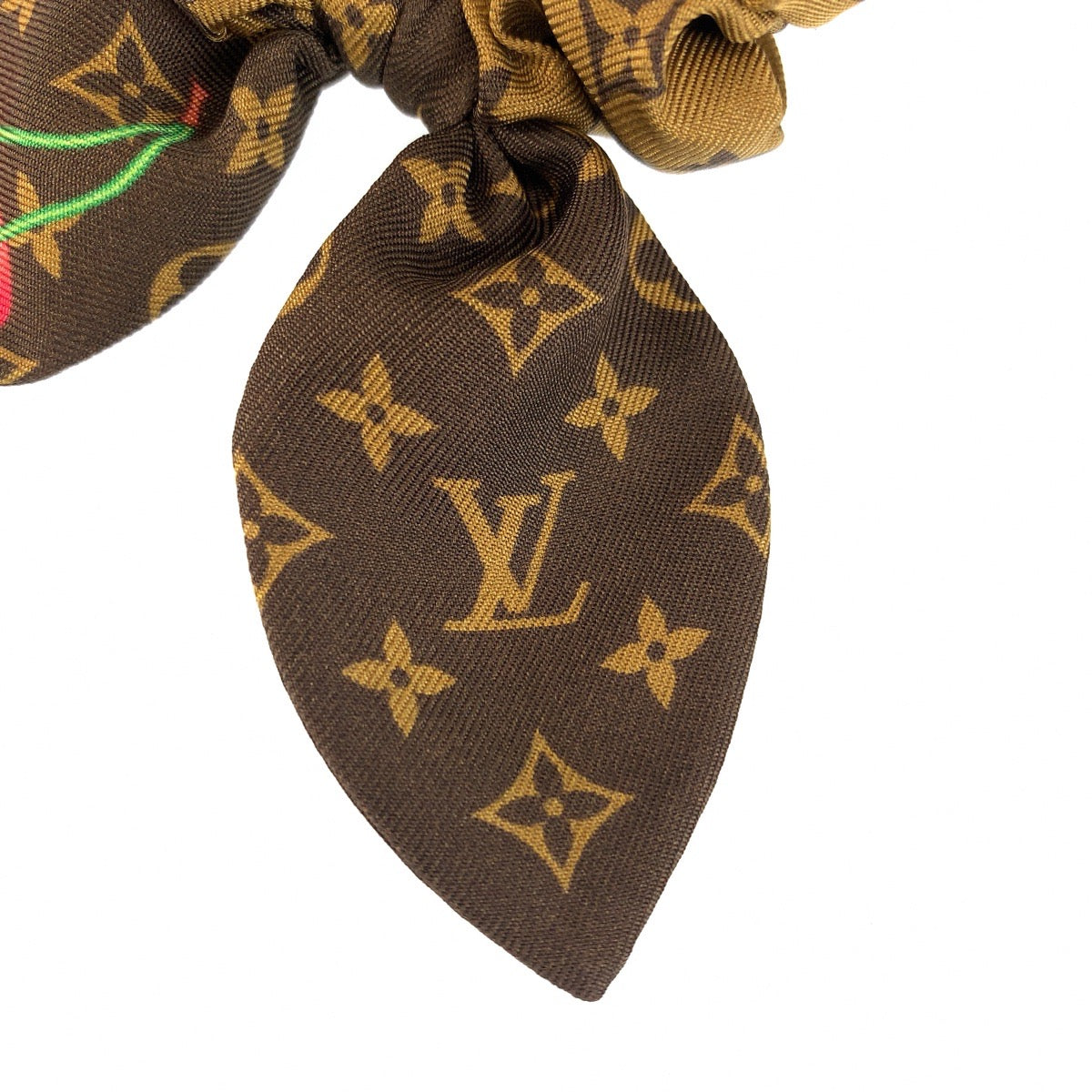 LOUIS VUITTON ルイヴィトン モノグラム 村上隆 ブラウン シルク M96069 ヘアゴム ヘアアクセサリー レディース A47