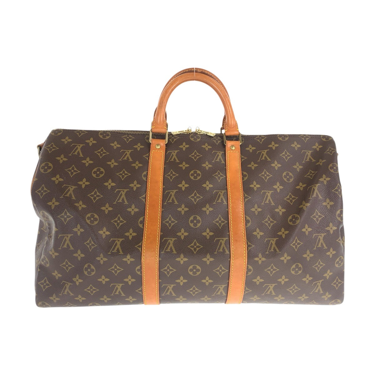 LOUIS VUITTON ルイヴィトン モノグラム キーポルバンドリエール50 ブラウン ゴールド金具 PVC / レザー M41416 ボストンバッグ 旅行バッグ 男女兼用 レディース AB85