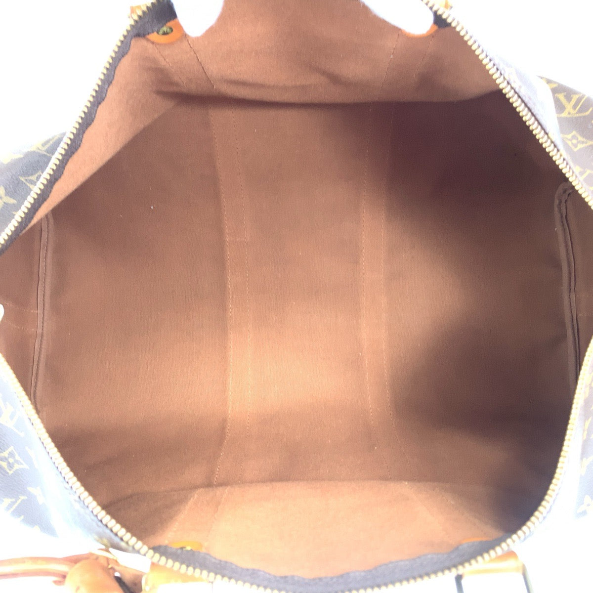 LOUIS VUITTON ルイヴィトン モノグラム キーポルバンドリエール50 ブラウン ゴールド金具 PVC / レザー M41416 ボストンバッグ 旅行バッグ 男女兼用 レディース AB85