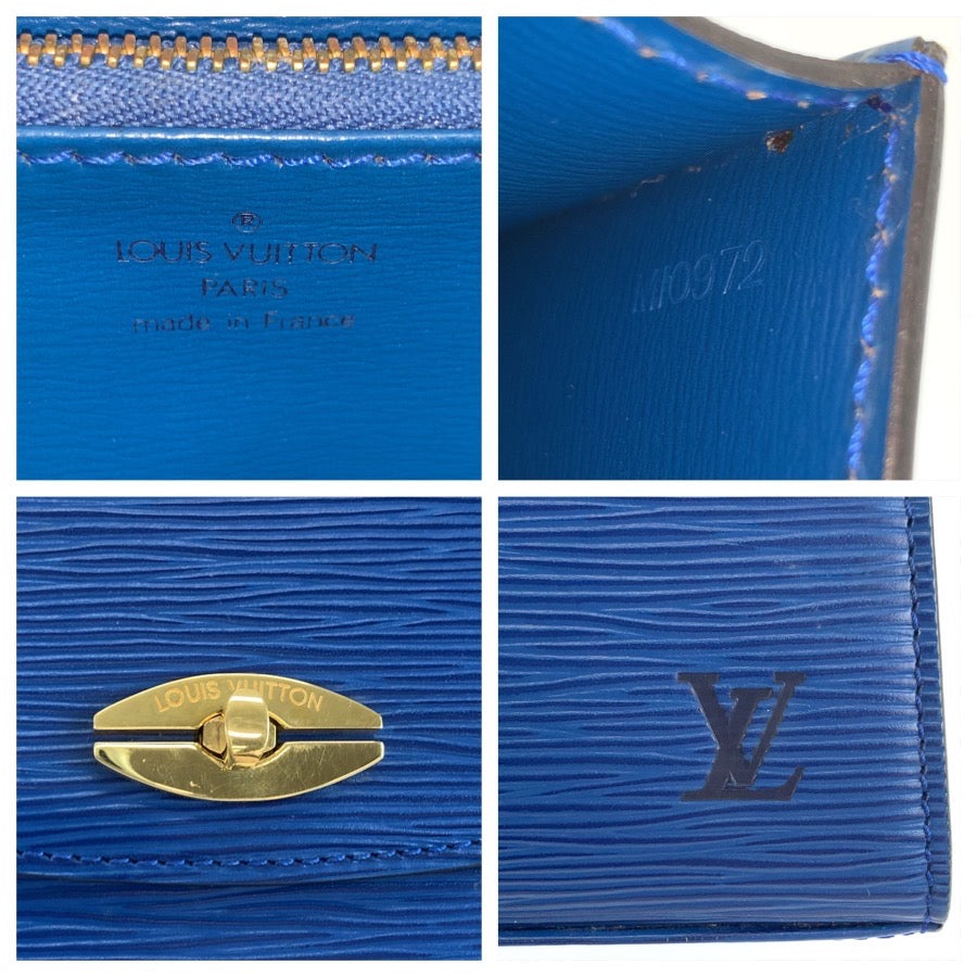 LOUIS VUITTON ルイヴィトン エピ マルゼルブ トレドブルー ゴールド金具 レザー M52375 ハンドバッグ レディース AB50