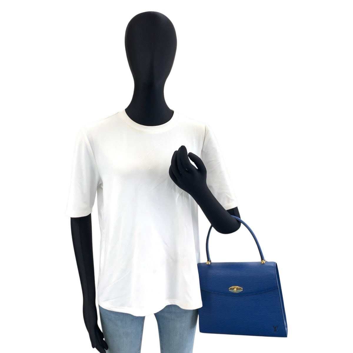 LOUIS VUITTON ルイヴィトン エピ マルゼルブ トレドブルー ゴールド金具 レザー M52375 ハンドバッグ レディース AB50