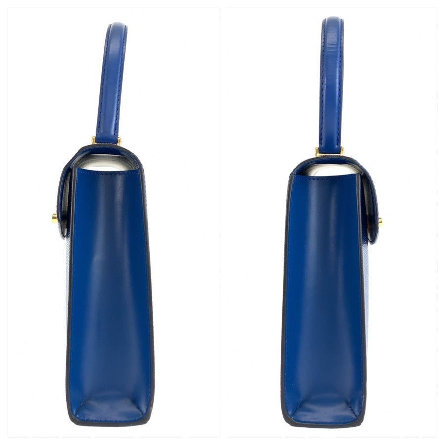 LOUIS VUITTON ルイヴィトン エピ マルゼルブ トレドブルー ゴールド金具 レザー M52375 ハンドバッグ レディース AB50