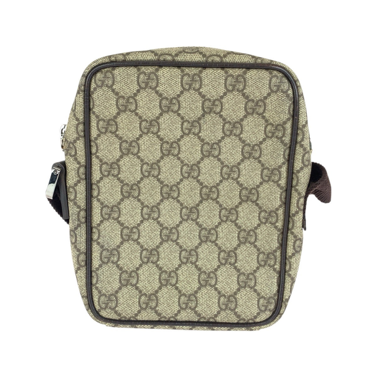 GUCCI グッチ ベージュ ブラウン シルバー金具 GGスプリームキャンバス / レザー 122754 ショルダーバッグ ポシェット レディース ABP30