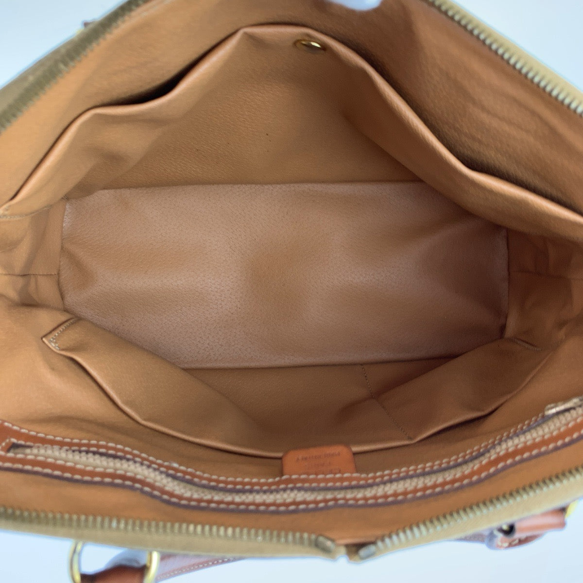 CELINE セリーヌ マカダム ブラウン ゴールド金具 PVC / レザー M94 ハンドバッグ ボストンバッグ レディース B20