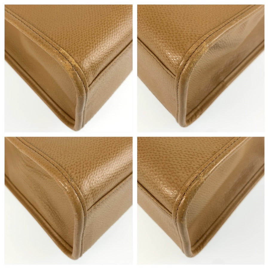 YVES SAINT LAURENT イヴ サンローラン ヴィンテージ YSL ベージュ ゴールド金具 レザー ショルダーバッグ ポシェット レディース AB33