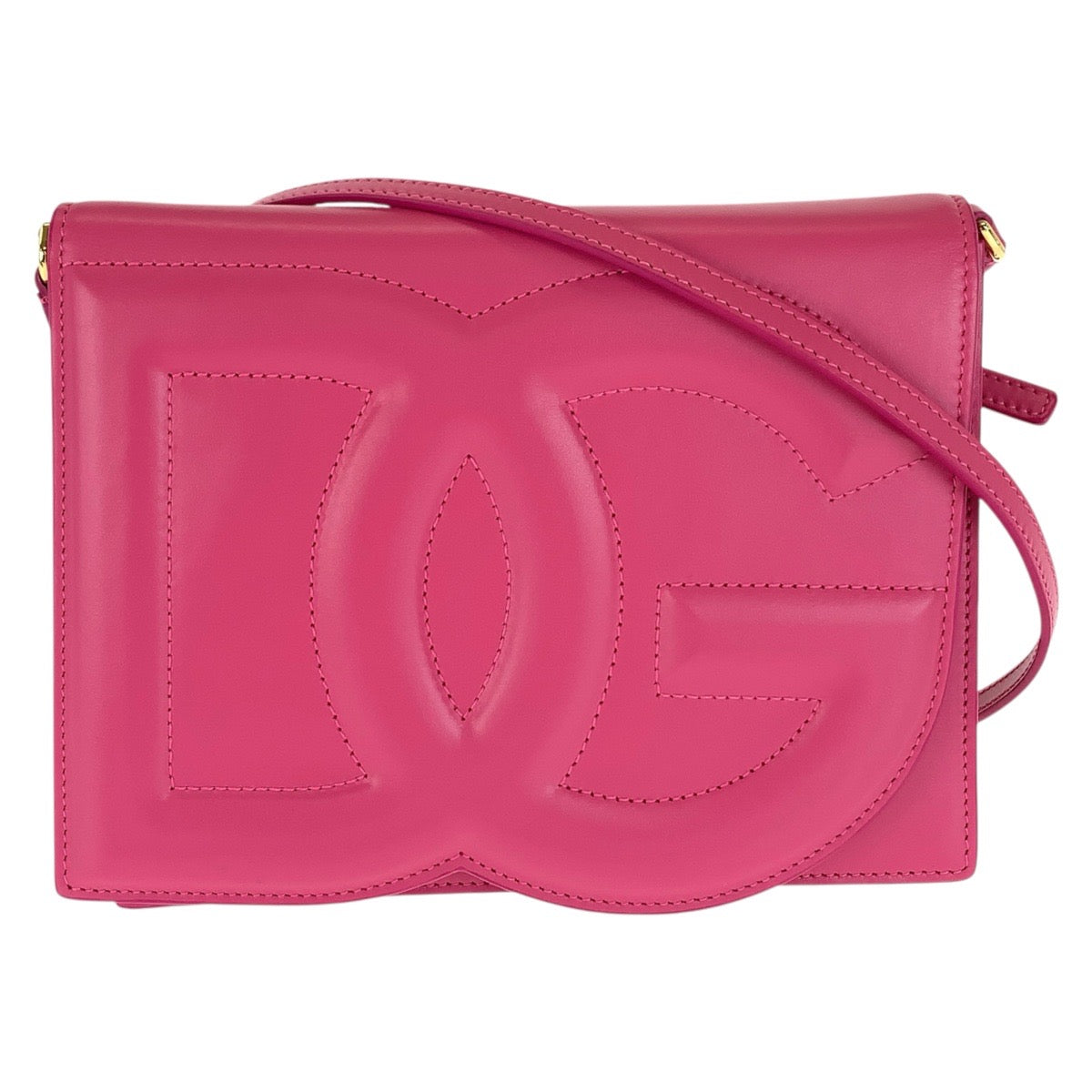 DOLCE&GABBANA ドルチェアンドガッバーナ DGロゴ 2way ピンク ゴールド金具 レザー BB7287 AW576 ショルダーバッグ クラッチバッグ レディース ABP65