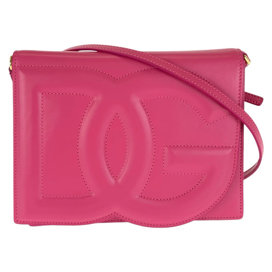 DOLCE&GABBANA ドルチェアンドガッバーナ DGロゴ 2way ピンク ゴールド金具 レザー BB7287 AW576 ショルダーバッグ クラッチバッグ レディース ABP65