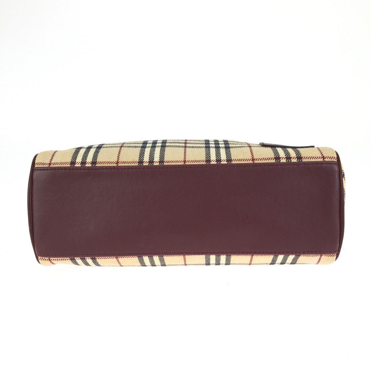 BURBERRY BLUE LABEL バーバリーブルーレーベル チェック柄 ベージュ ブラウン ゴールド金具 キャンバス / レザー ZA426-115 トートバッグ ミニボストンバッグ レディース AB14