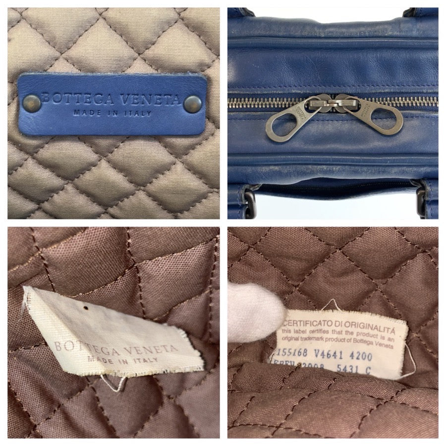 BOTTEGAVENETA ボッテガヴェネタ イントレチャート ネイビー レザー V4641 ビジネスバッグ ブリーフケース メンズ B25