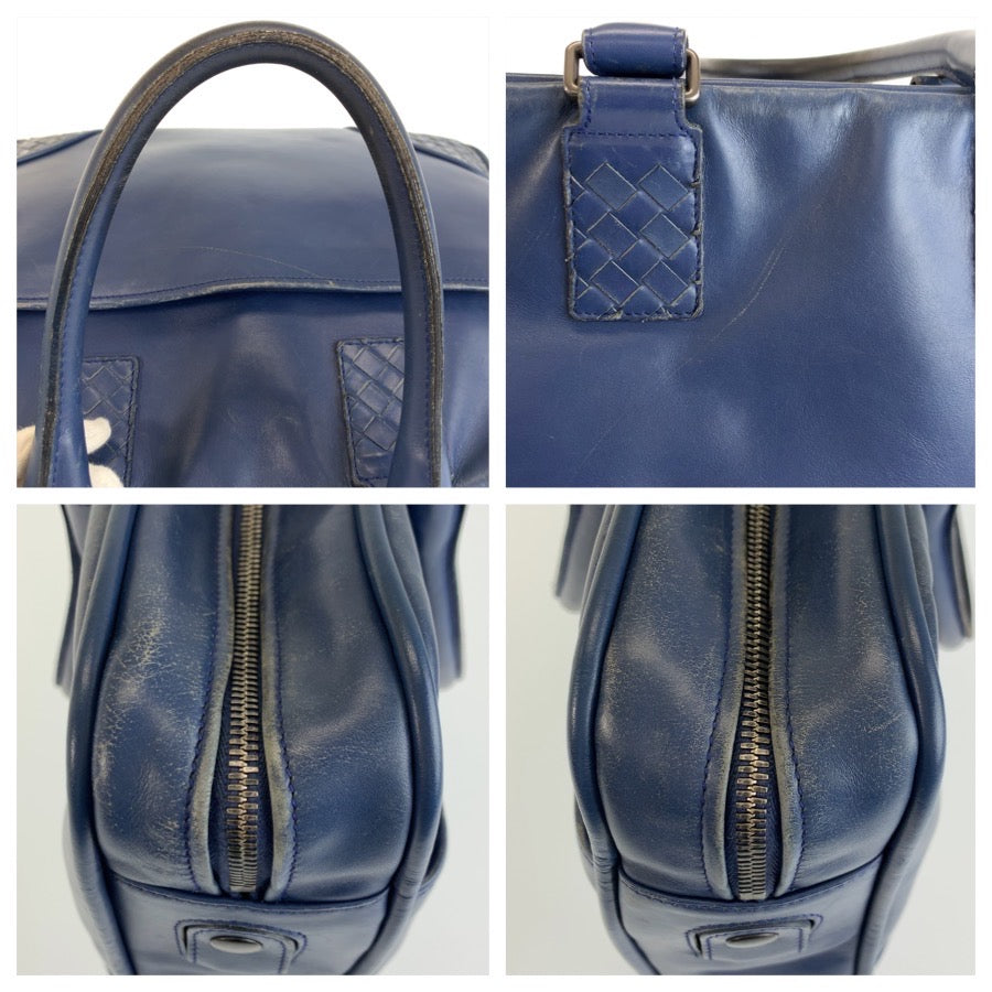 BOTTEGAVENETA ボッテガヴェネタ イントレチャート ネイビー レザー V4641 ビジネスバッグ ブリーフケース メンズ B25