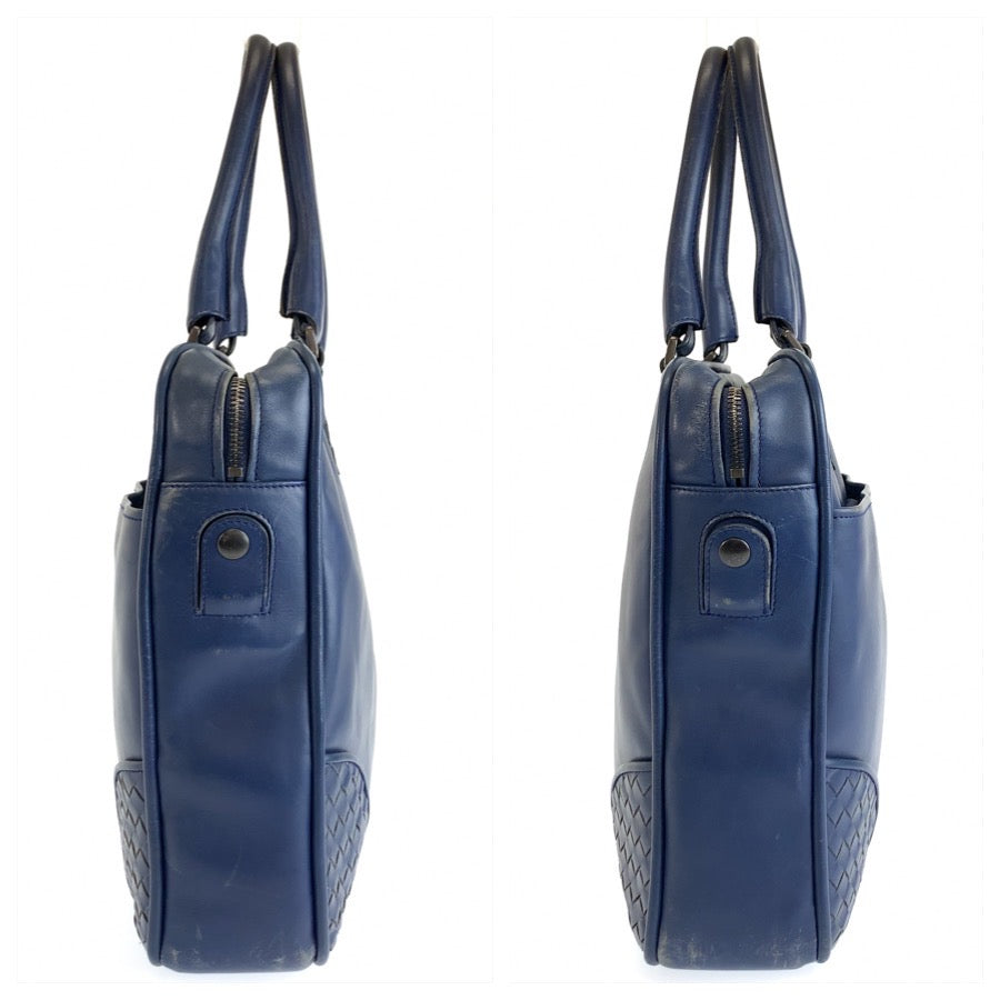 BOTTEGAVENETA ボッテガヴェネタ イントレチャート ネイビー レザー V4641 ビジネスバッグ ブリーフケース メンズ B25