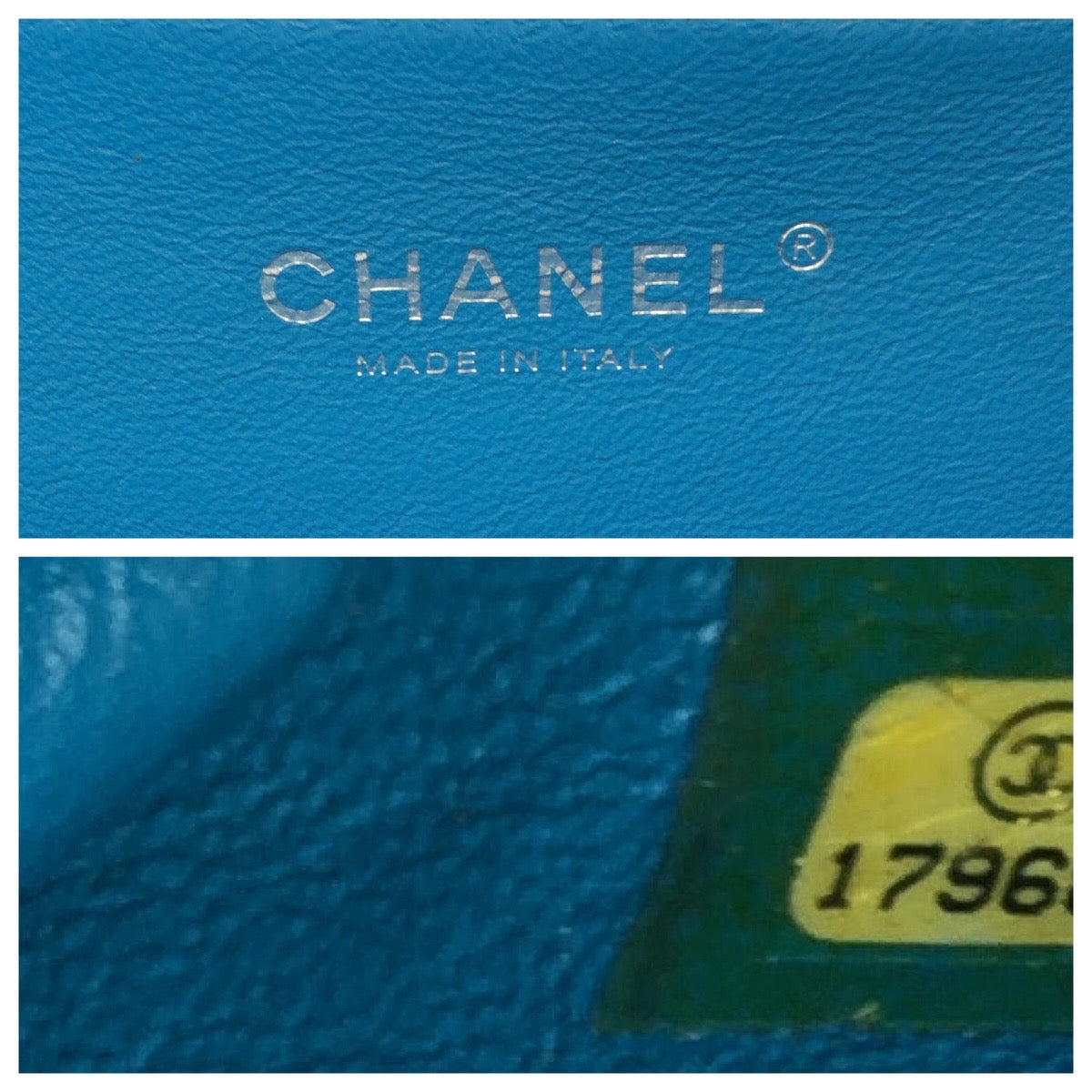 CHANEL シャネル マトラッセ ココマーク ブルー シルバー金具 パテントレザー チェーンショルダーバッグ ポシェット レディース B135