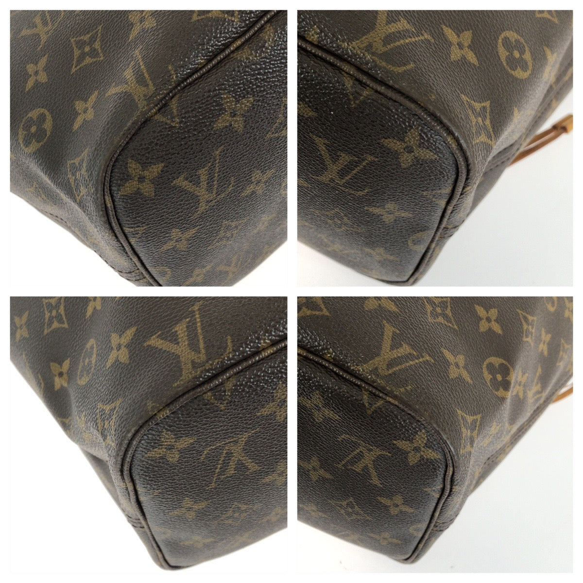 LOUIS VUITTON ルイヴィトン モノグラム ネヴァーフルMM ブラウン ゴールド金具 PVC / レザー M40156 トートバッグ レディース B93