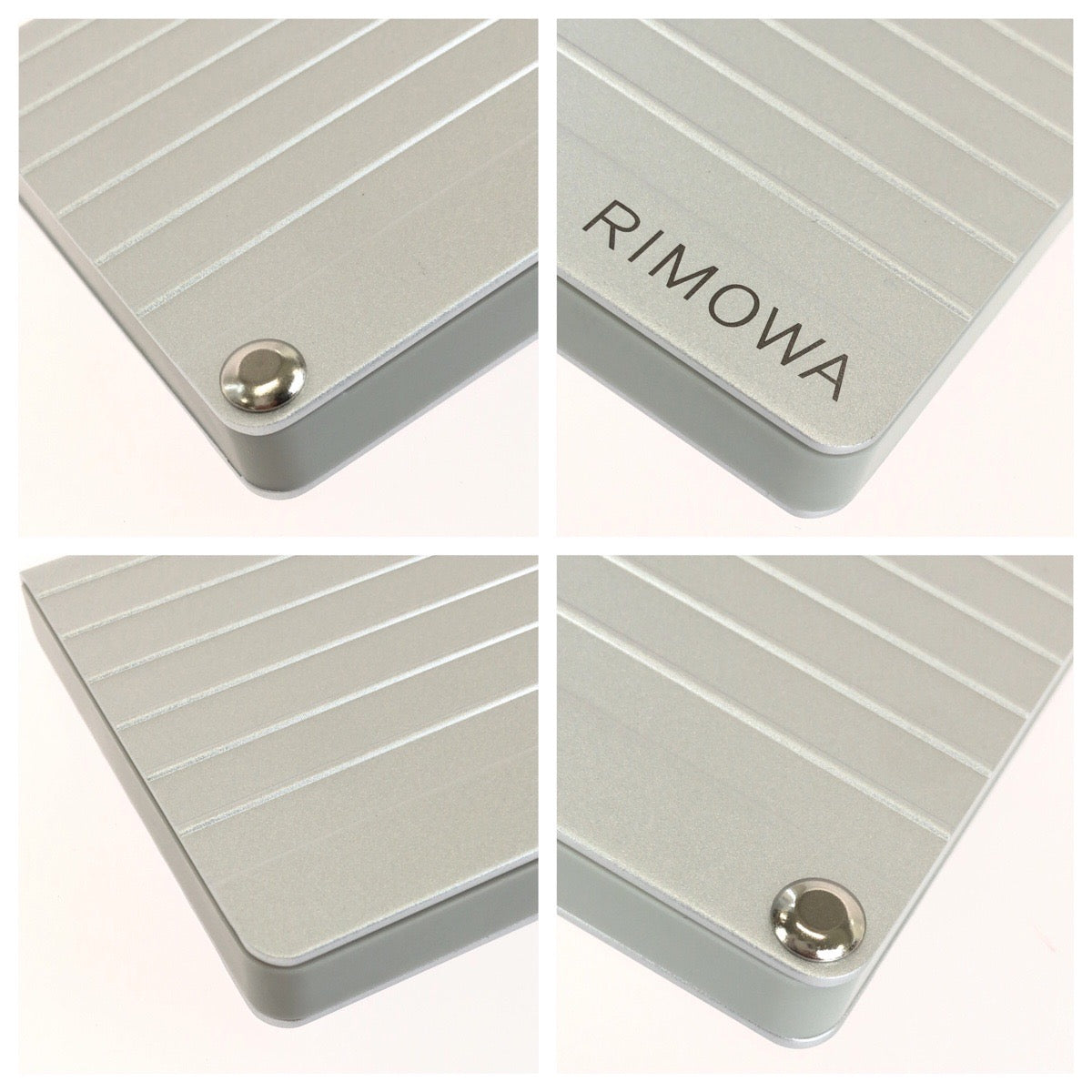 RIMOWA リモワ グルーヴ シルバー / アルミニウム カードケース 名刺入れ メンズ SA