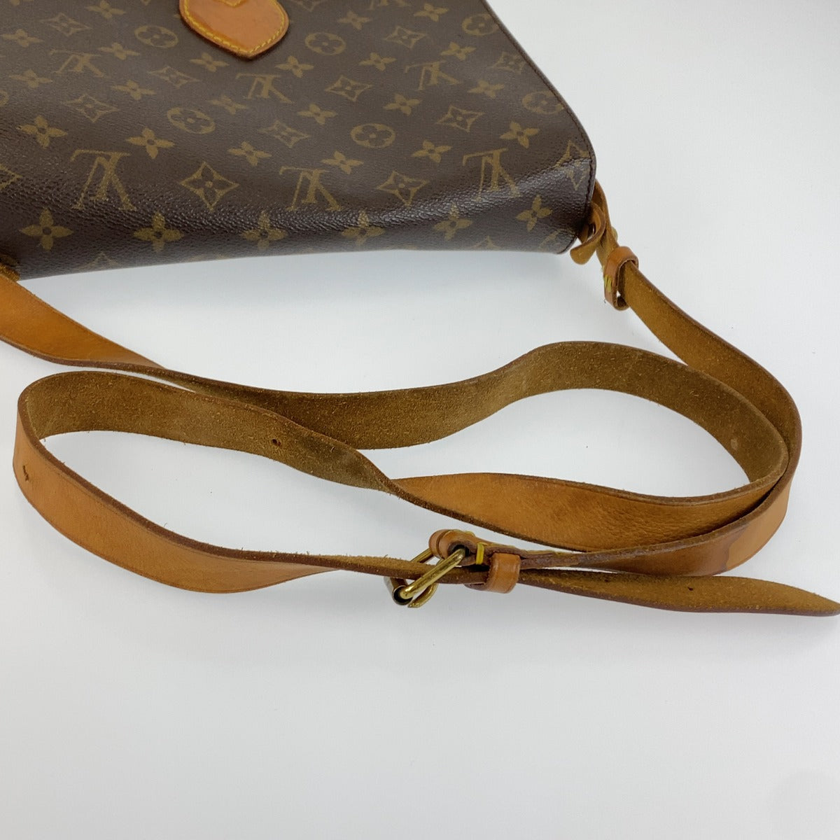 LOUIS VUITTON ルイ ヴィトン ヴィンテージ モノグラム カルトシエール ブラウン PVC / レザー M51252 ショルダーバッグ レディース B53