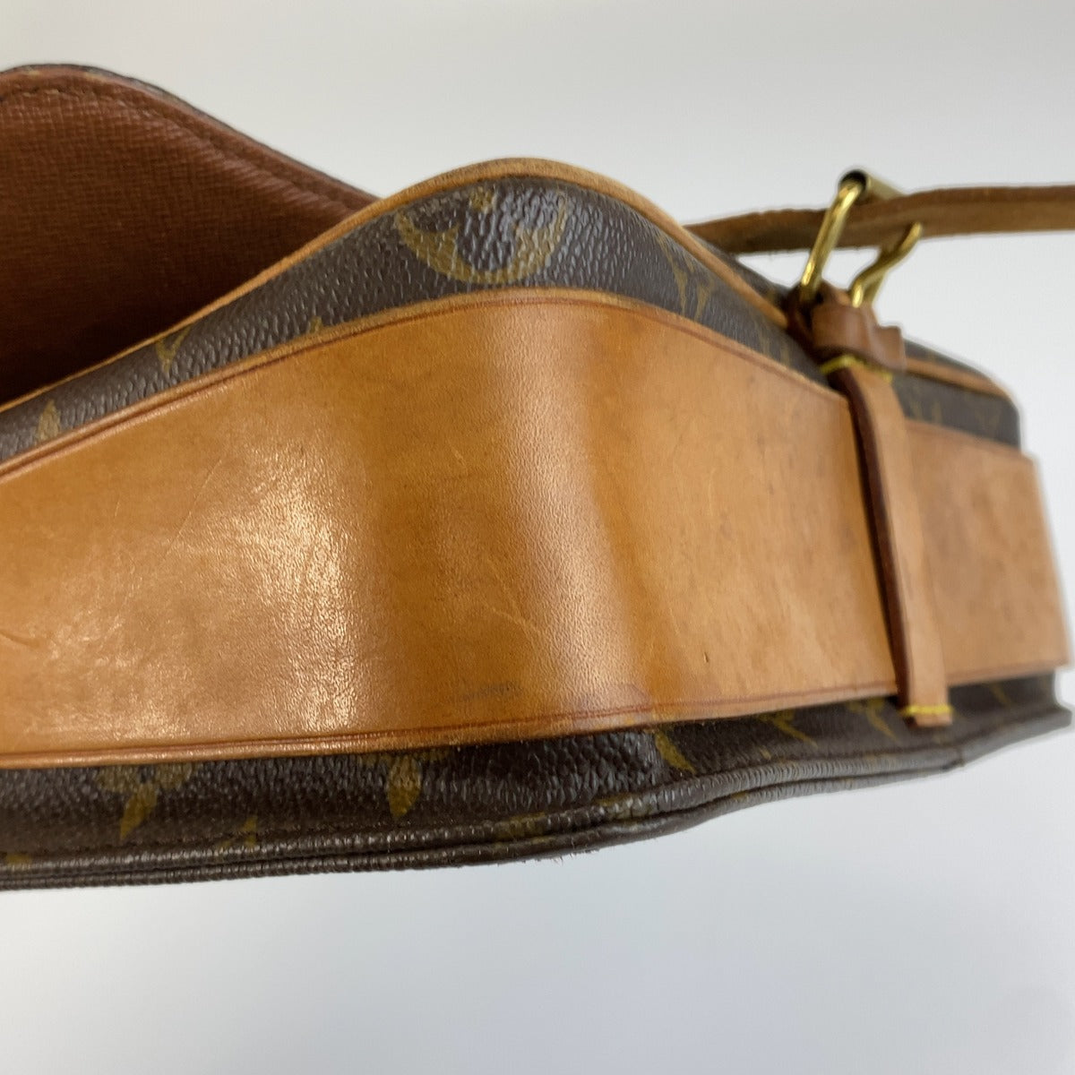 LOUIS VUITTON ルイ ヴィトン ヴィンテージ モノグラム カルトシエール ブラウン PVC / レザー M51252 ショルダーバッグ レディース B53
