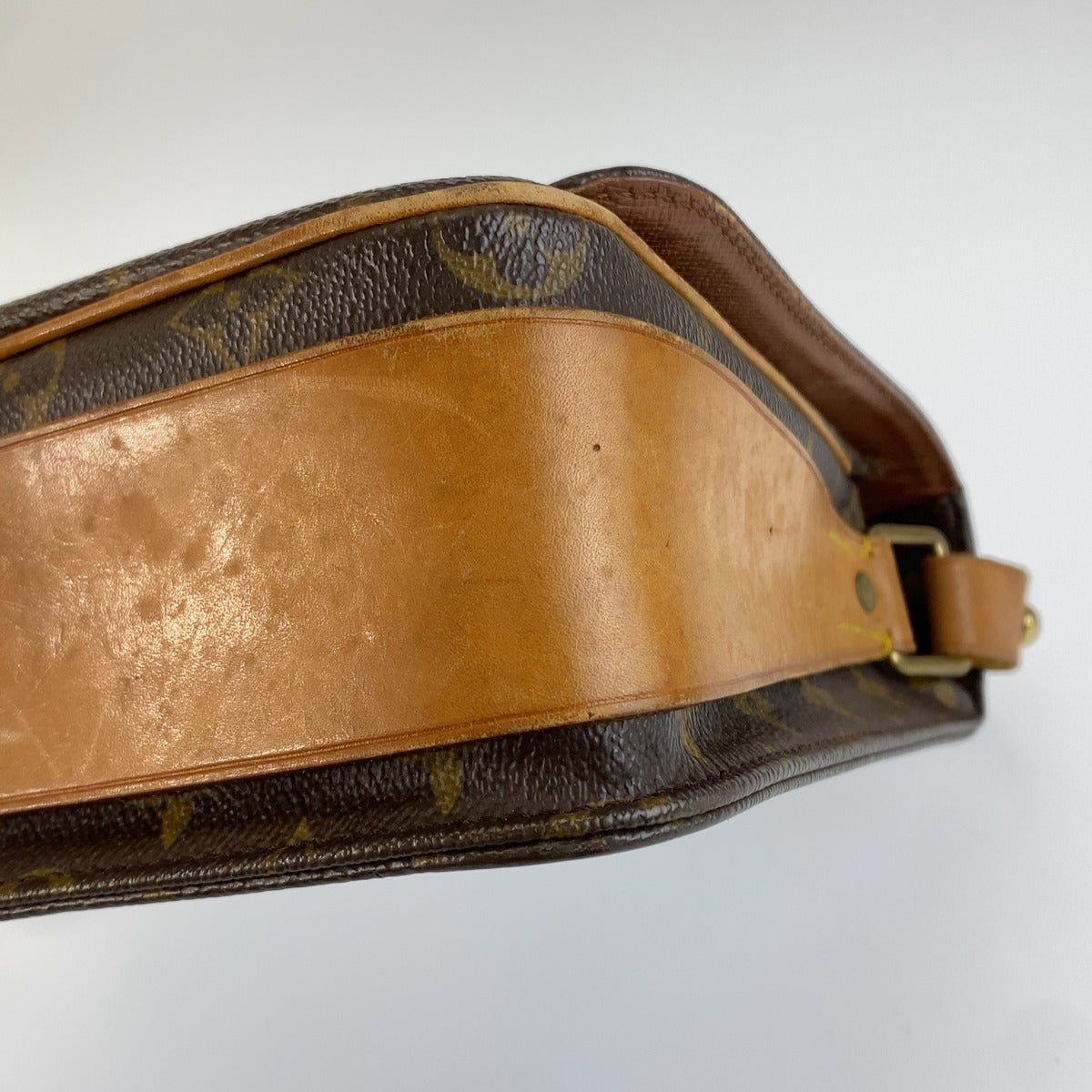 LOUIS VUITTON ルイ ヴィトン ヴィンテージ モノグラム カルトシエール ブラウン PVC / レザー M51252 ショルダーバッグ レディース B53