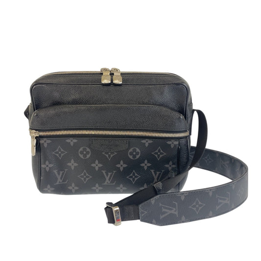 LOUIS VUITTON ルイ ヴィトン タイガラマ アウトドア メッセンジャー ノワール ブラック PVC / レザー ショルダーバッグ メッセンジャーバッグ メンズ AB168