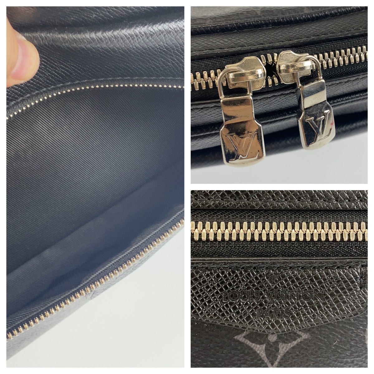 LOUIS VUITTON ルイ ヴィトン タイガラマ アウトドア メッセンジャー ノワール ブラック PVC / レザー ショルダーバッグ メッセンジャーバッグ メンズ AB168