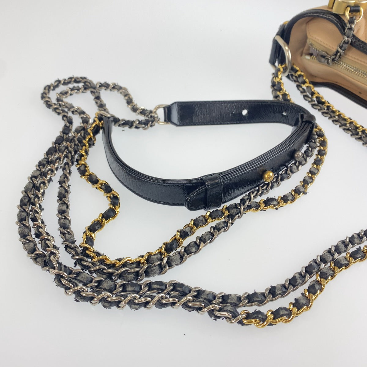 CHANEL シャネル ガブリエル ドゥ シャネル スモール ホーボー ピンクベージュ ブラック チェーンショルダーバッグ レディース B158