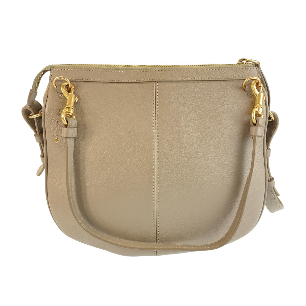 SEE BY CHLOE シーバイクロエ HANA グレージュ ゴールド レザー / スウェード ハンドバッグ 2WAY ショルダーバッグ レディース A180