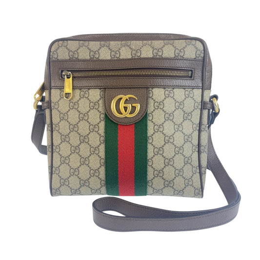 GUCCI グッチ オフィディア マーモント GGスプリームキャンバス / レザー 547926 ショルダーバッグ メッセンジャーバッグ メンズ AB65