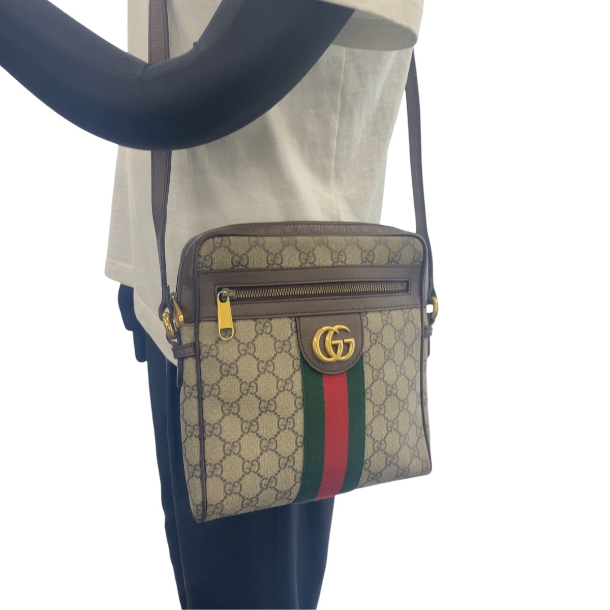 GUCCI グッチ オフィディア マーモント GGスプリームキャンバス / レザー 547926 ショルダーバッグ メッセンジャーバッグ メンズ AB65