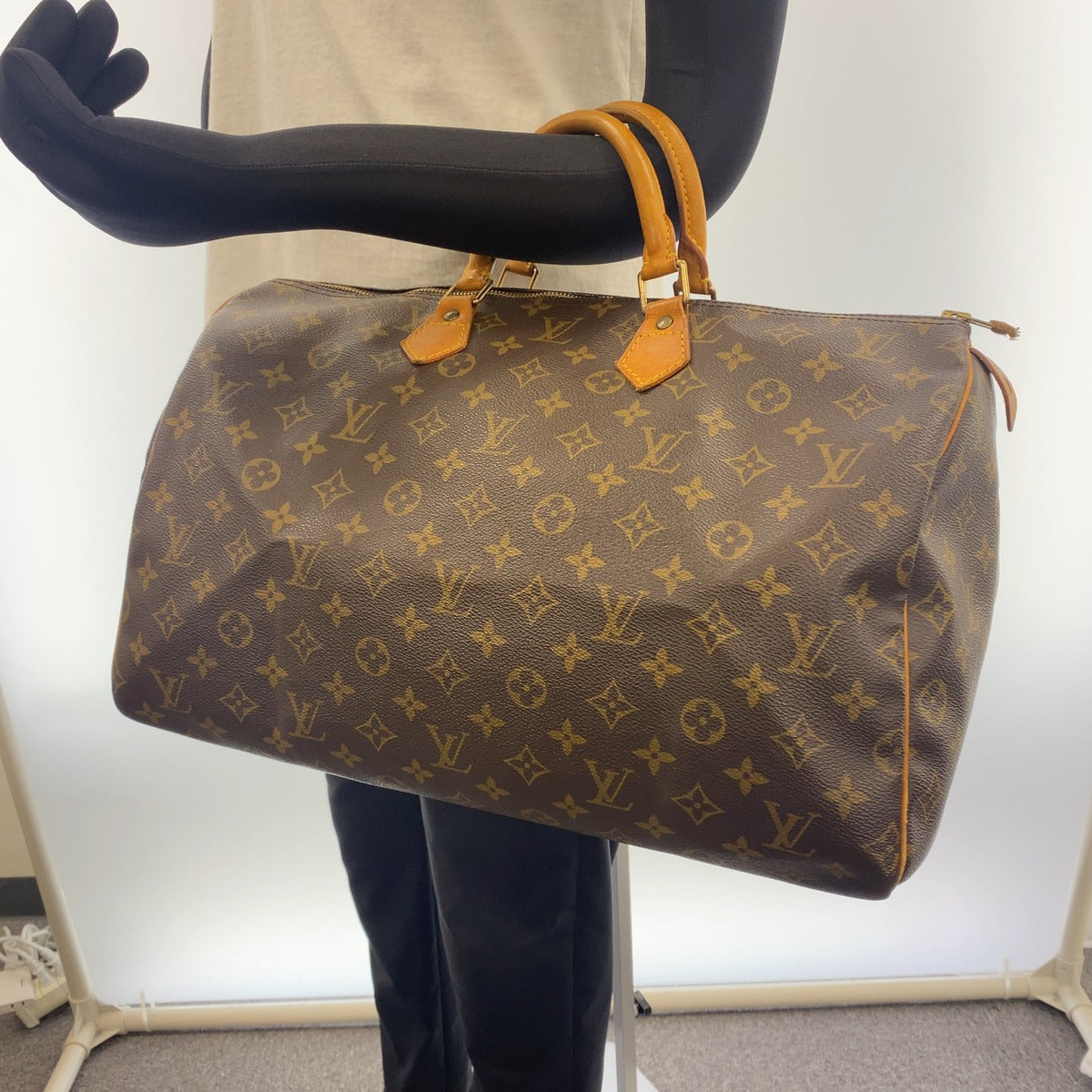 LOUIS VUITTON ルイヴィトン モノグラム スピーディ40 ブラウン PVC / レザー M41522 ハンドバッグ ミニボストンバッグ レディース B58